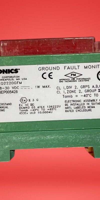 Det-Tronics ES2220GFM Ground Fault Monitor Module Detector Electronics Tested