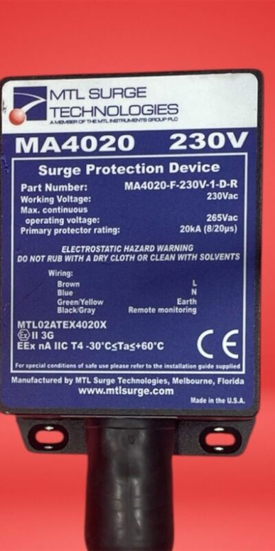 MTL MA4020 Surge Protection Device 230V DIN Rail Voltage Regulator SPD