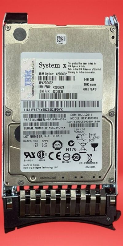 IBM 146GB 15K SAS 2.5" HDD 42D0631 6Gbps Enterprise Server Drive