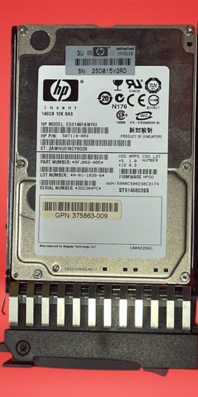 HP 146GB 10K SAS 2.5" SFF Dual Port HDD for ProLiant G7 G8 G9 Servers
