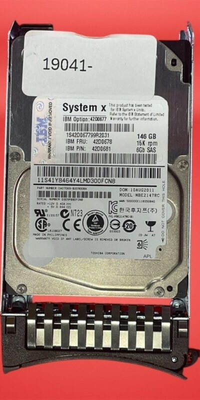 IBM 42D0677 146GB 15K 2.5" SAS SFF HDD Server Hard Drive Tested