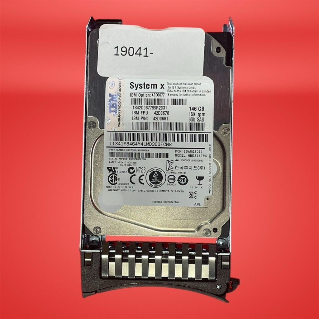 IBM 42D0677 146GB 15K 2.5" SAS SFF HDD Server Hard Drive Tested
