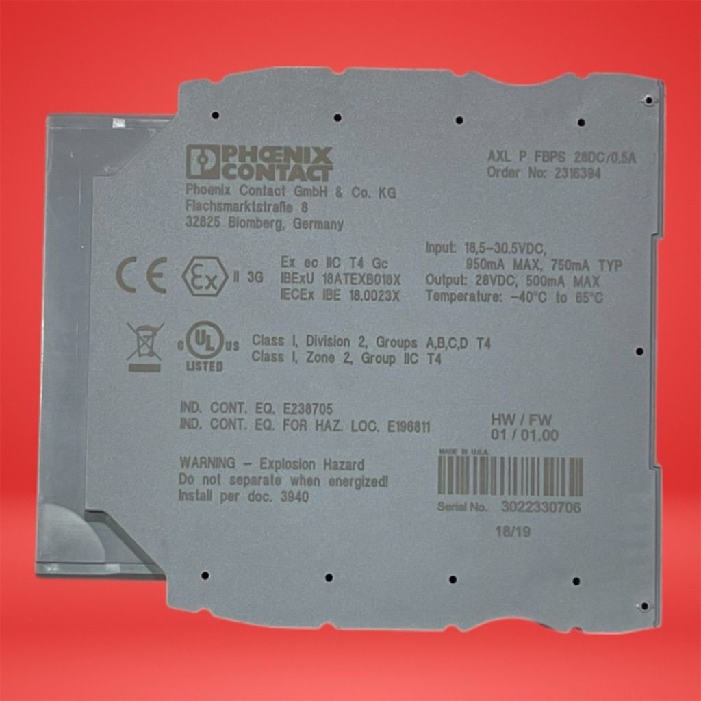 Phoenix Contact Axioline F 2316394 DI8 8-Ch 0.5A PLC Input Module