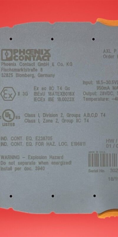Phoenix Contact Axioline F AXL F PDI8/2 2DC 0.5A 8-Ch Digital Input 24V