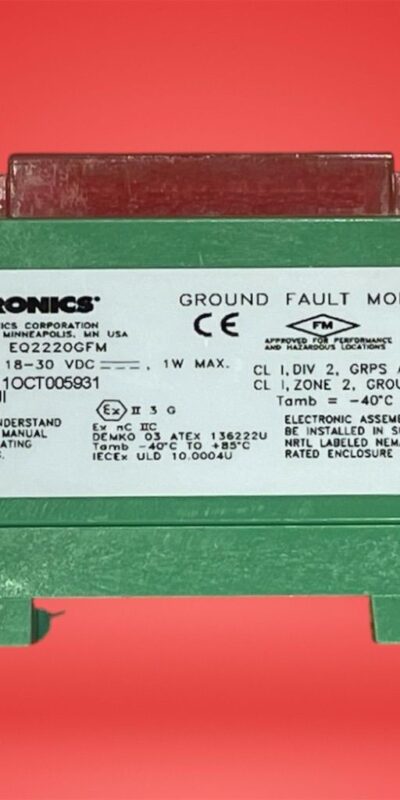 Det-Tronics EQ2220GFM Ground Fault Monitor Safety Module Fire EQ2220 GFM