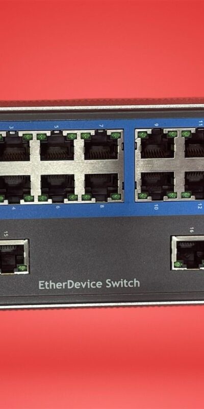 Moxa EDS-316-T 16-Port DIN-Rail Industrial Unmanaged Ethernet Switch
