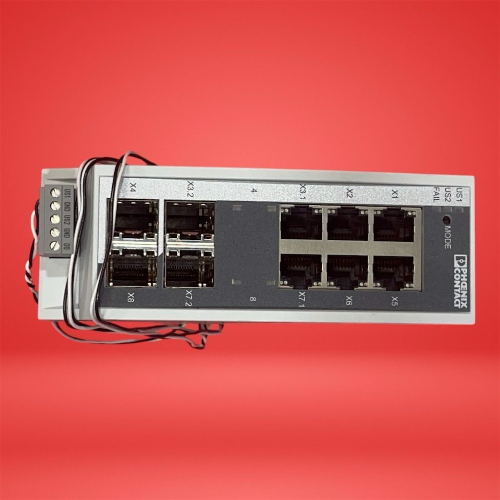 Phoenix Contact 2204-2TC-2AFX 8-Port Gigabit Industrial Ethernet Switch DIN Rail
