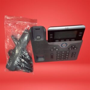 Cisco CP-7841 Gigabit PoE VoIP IP Phone w/ Stand, Handset & Cord