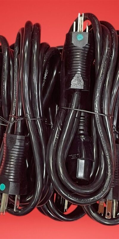 Lot of 10 PC Power Cords NEMA 5-15P to IEC C13 10A 125V 3-Prong