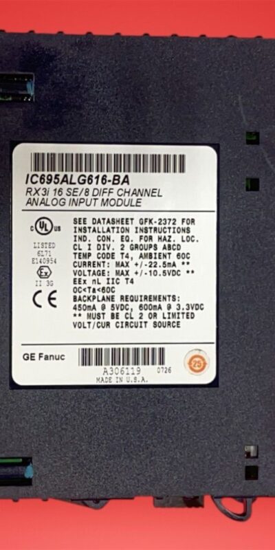 GE Fanuc IC695ALG616-BA RX3i 16-Ch Analog Input PLC Module