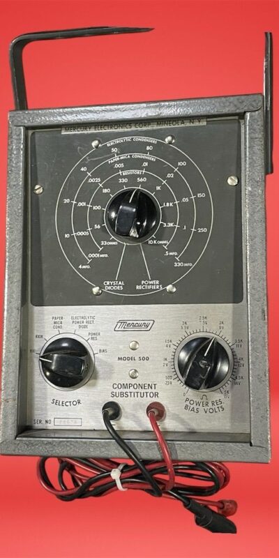 Mercury Model 500 Component Substitutor Tube Radio Tester Vintage 1920s