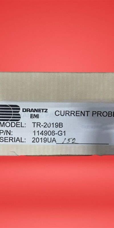 Dranetz TR-2019B 1000A AC Current Clamp Probe for Power Quality Analyzers