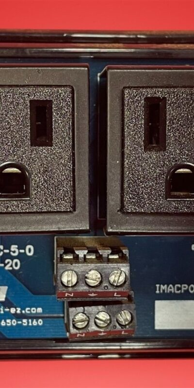 ASI IMACCP02 DIN Rail Duplex 15A 125V NEMA5-15R 3-Prong Modular Receptacle