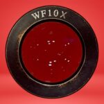 Vintage WF10X Wide Field Microscope Eyepiece Red Ocular Lens 23mm