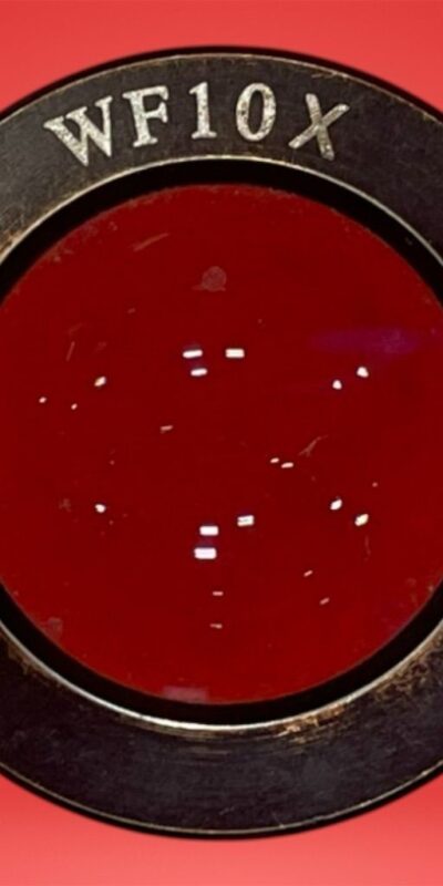 Vintage WF10X Wide Field Microscope Eyepiece Red Ocular Lens 23mm
