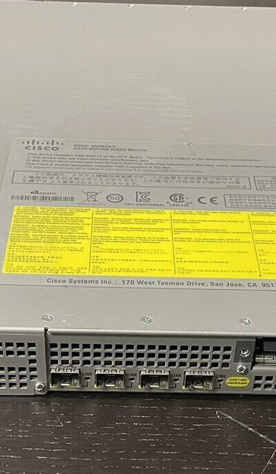 Cisco ASR1001 V03 4-Port Gigabit Ethernet Aggregation Router IOS-XE