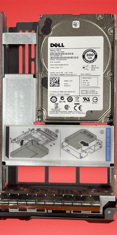 Dell 300GB 10K SAS 6Gb/s 2.5" HDD + 3.5" Caddy 0PGHJG PowerEdge