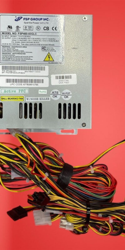 FSP Group FSP460-60GLC 460W ATX Power Supply PSU w/Fan & 24-Pin Cable