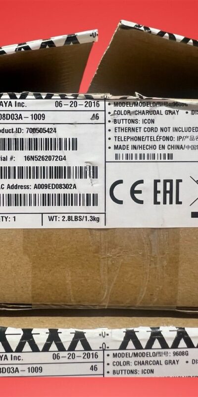 Avaya 9608G Gigabit VoIP IP Desk Phone PoE HD Voice 700505424 Charcoal