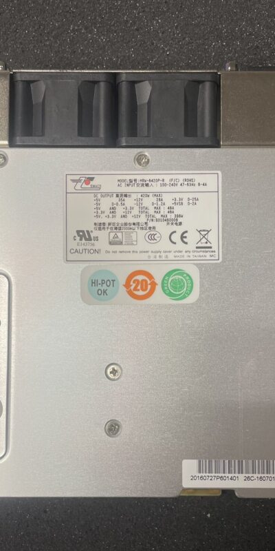 Emacs MRW-6420P-R 420W ATX Server Power Supply 24-Pin Tested Fast Ship