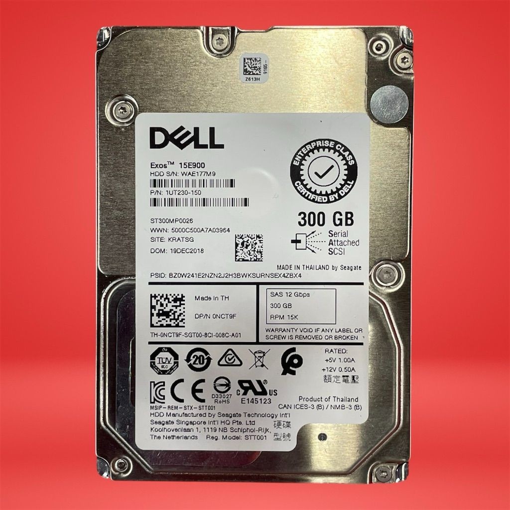Dell 300GB 2.5" 15K RPM SAS 12Gbps Enterprise Internal HDD 0NCT9F