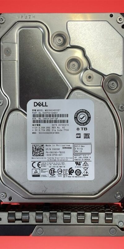 Dell 8TB 7200RPM 3.5" SATA 6Gb/s Enterprise HDD w/ Tray - Tested