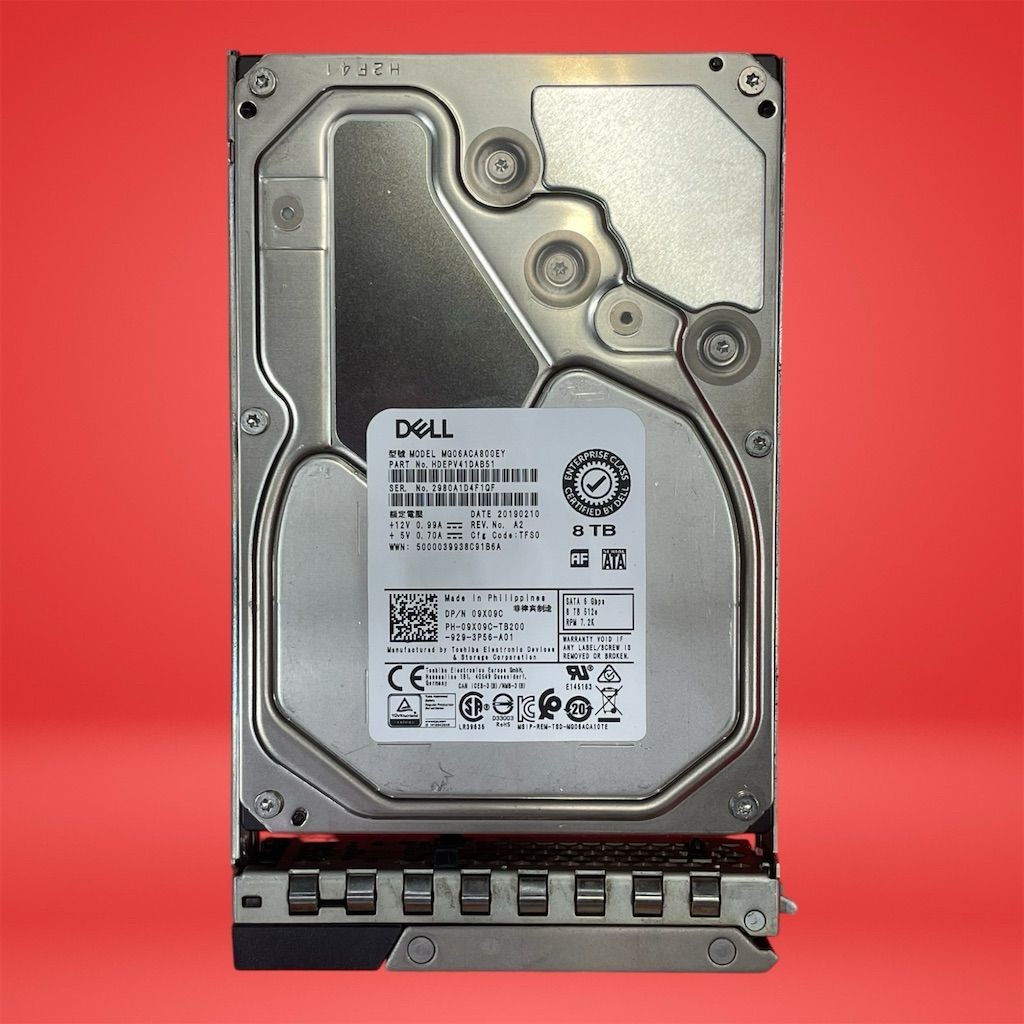 Dell 8TB 7200RPM 3.5" SATA 6Gb/s Enterprise HDD w/ Tray - Tested