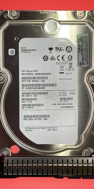 HPE 4TB 7200RPM 6G SAS 3.5" LFF HDD w/ Tray for ProLiant Gen8-10 Midline