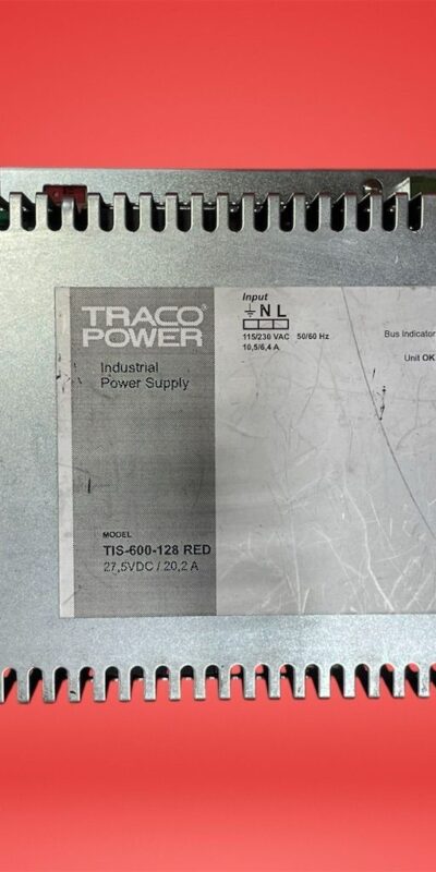 TRACO POWER TIS-600-124 DIN Rail Power Supply 24V 25A 600W RED Series NEW