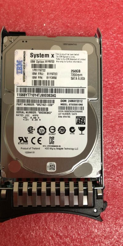 IBM 250GB 2.5" SATA NL 7.2K 6Gb/s SFF Server Hard Drive 81Y9722 81Y9723