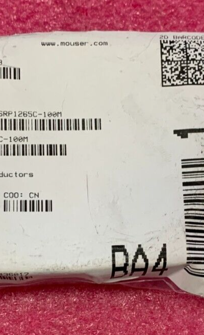 Lot of 30 Bourns SRP1265C-100M Wirewound Fixed Power Inductors SMD 10 UH 20%