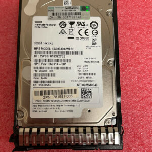 HPE 300GB 10K 12G SAS SFF 2.5" HDD 869714-001 w/Tray for ProLiant Gen9 Gen10