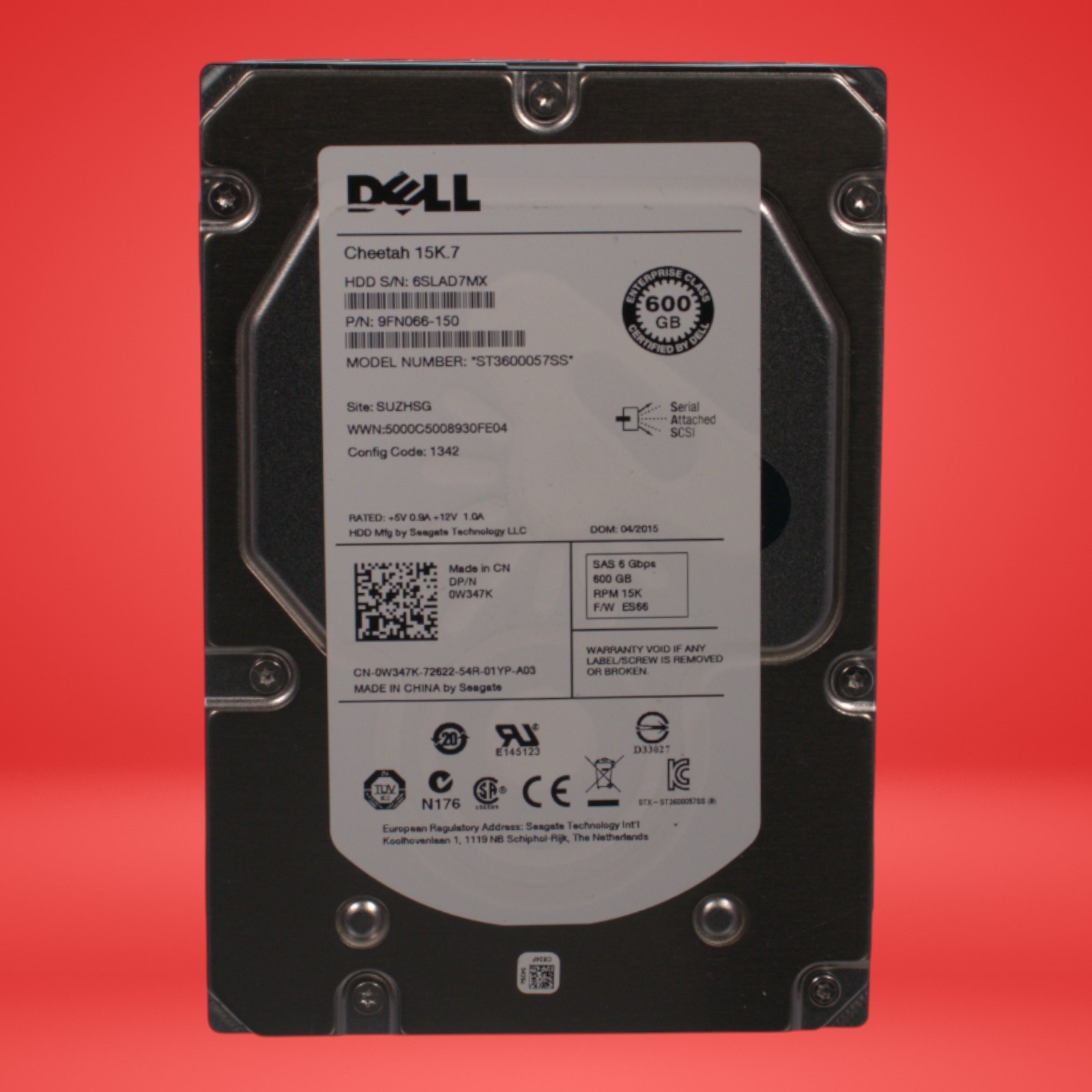 Dell Cheetah 15K .7 002H3X ST3600057SS 600GB 6G 3.5" SAS Enterprise Plus W347K
