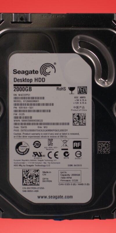Seagate Barracuda 3.5" 2TB 7200RPM 64MB 6Gb/s SATA HDD Hard Drive ST2000DM001