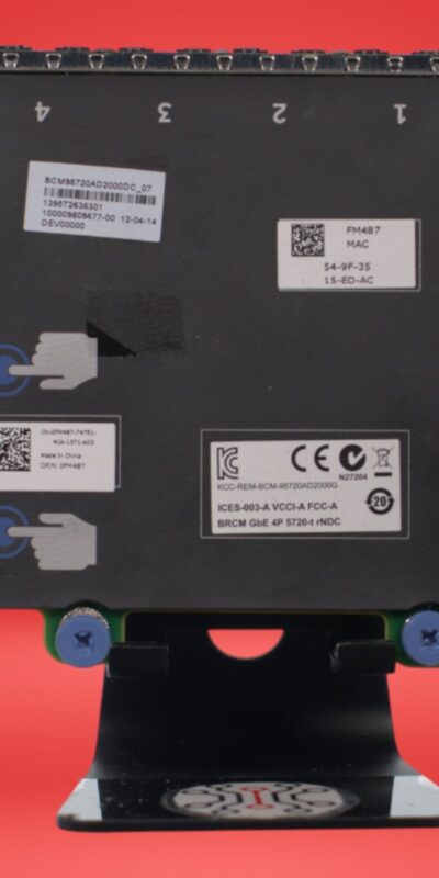 Lot of 10 Dell FM487 Broadcom 5720 Quad Port 1Gb Ethernet Network Daughter Card