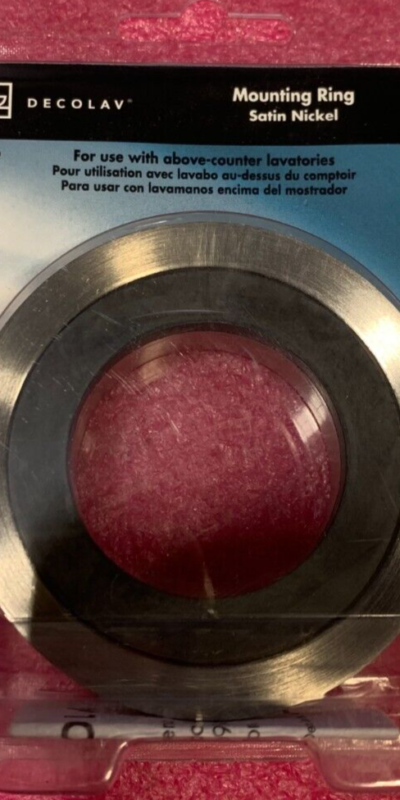 Decolav Vessel Sink Mounting Ring 9020-SN Satin Nickel DBR9020-202