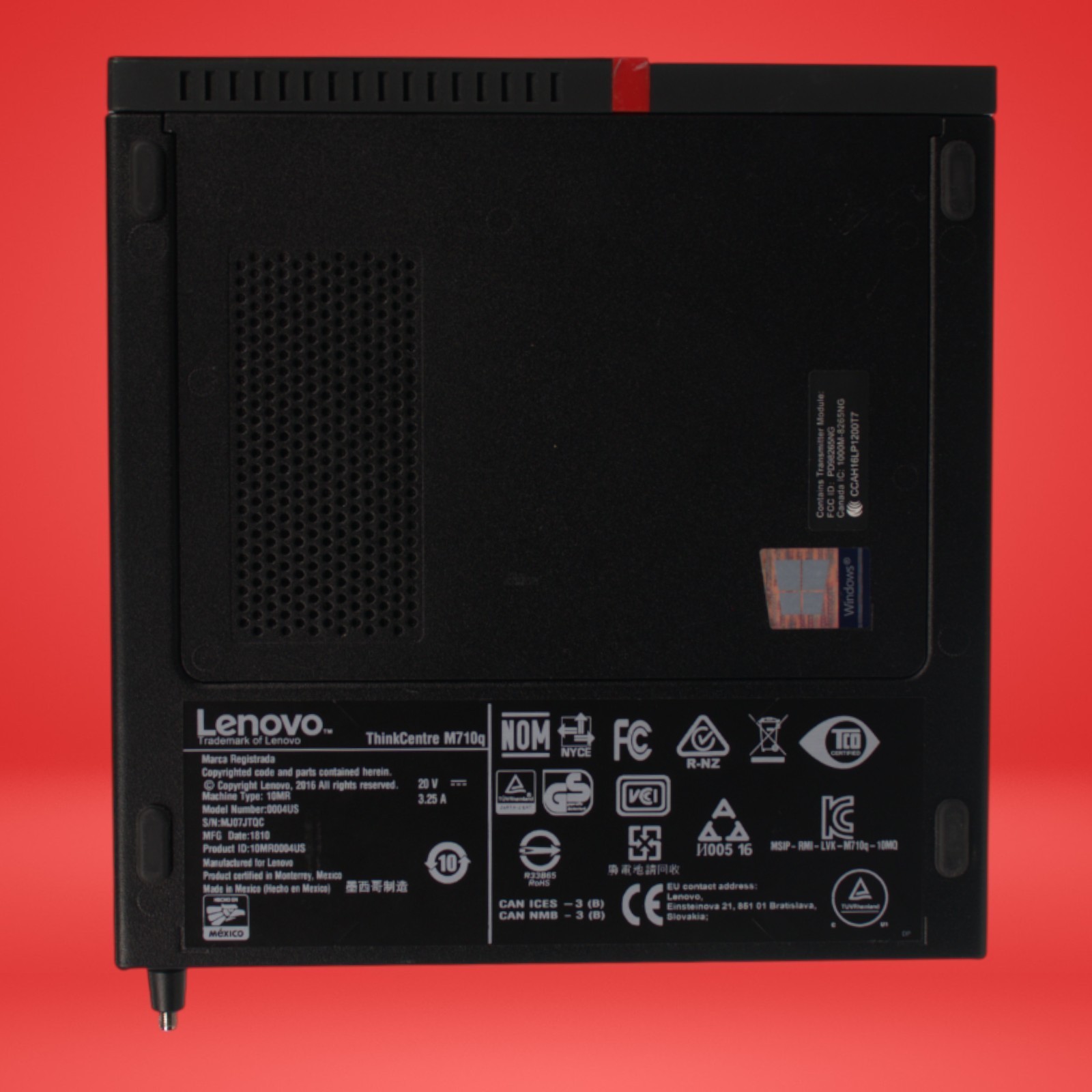 Lenovo ThinkCentre M710q Micro Intel Core i5-7500T 2.7GHz 1x8GB RAM No HDD/OS/AC