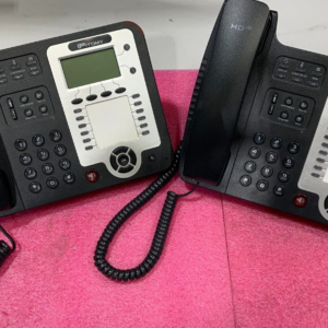 Lot of 2 IPitomy IP320-P HD PoE VoIP Phones w/ Display & Power Adapters