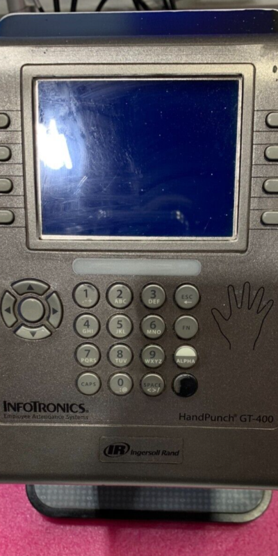 Ingersoll Rand Schlage GT400 HandPunch Biometric Time Clock Reader As-Is Parts