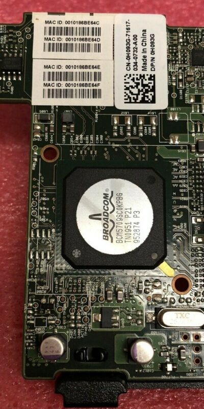 Lot of 5 Dell Broadcom 5709 Dual Port 1Gb PCIe RJ45 Server NIC 0H093G