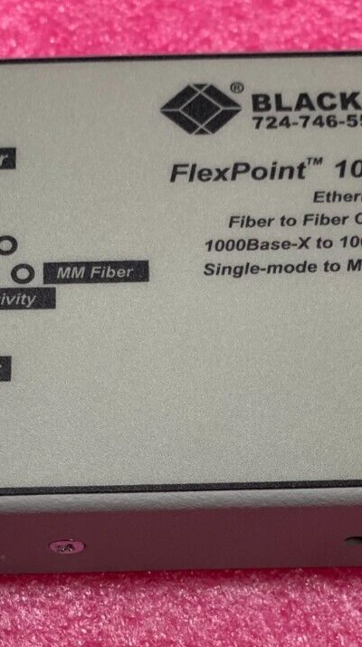 Black Box FlexPoint 1000FF LMC1001AE Gigabit Fiber Media Converter w/ PSU