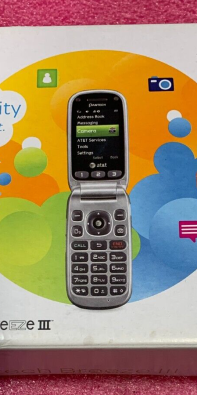 Pantech Breeze III P2030 AT&T Unlocked 3G Flip Cell Phone Gray/Silver