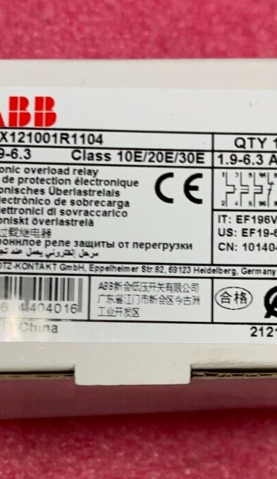 ABB EF19-6.3 Thermal Overload Relay 3.2-6.3A IEC 1SAX121001R1104 NEW