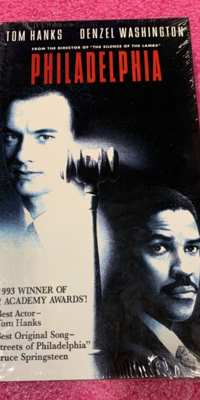 Philadelphia (1994) VHS Tape ‑ New & Sealed ‑ Tom Hanks, Denzel Washington