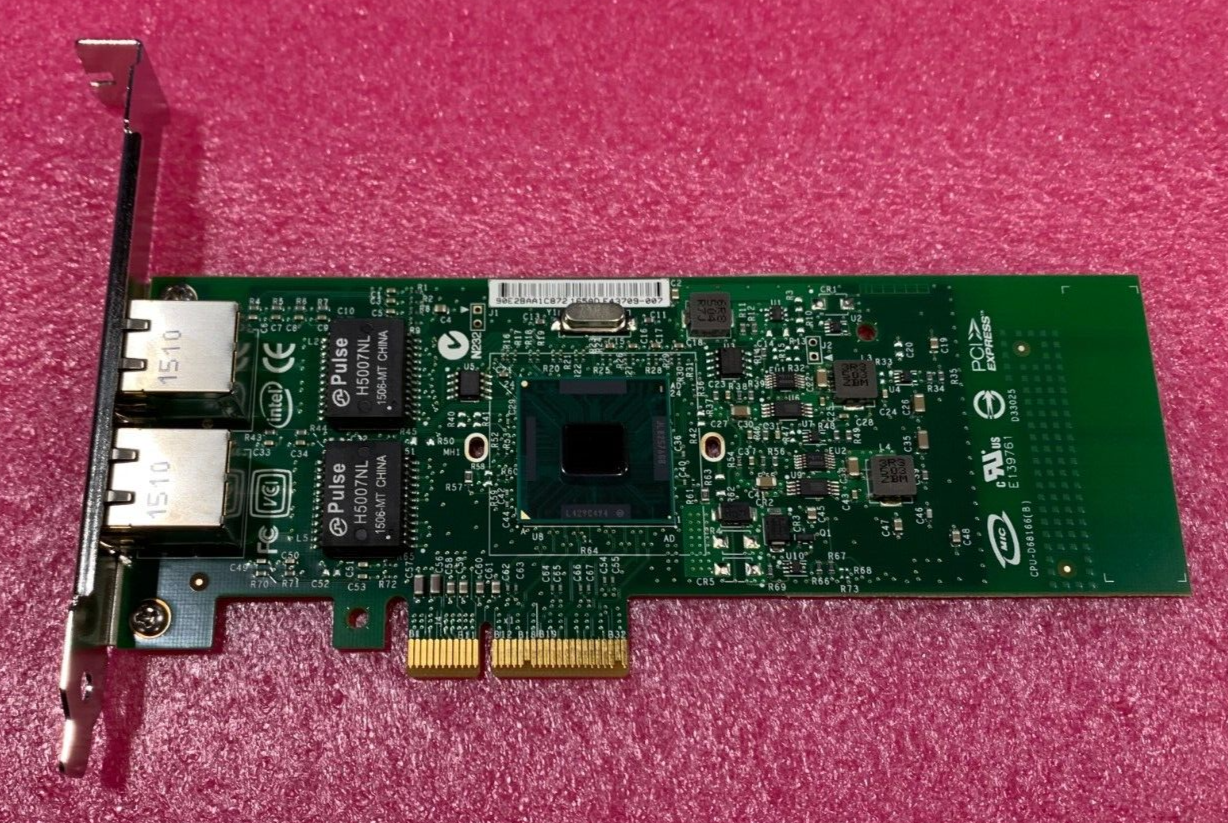 Intel E1G42ET Gigabit Dual Port PCIe Server Adapter NIC 82576 HP Bracket