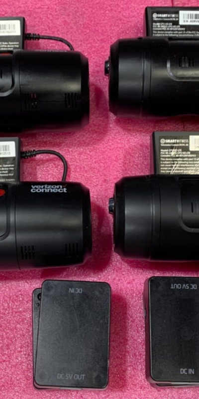 Lot Of 4 SmartWitness/Verizon Connect Camera CP2-VZ-LTE W/ Power Adaptor - Parts