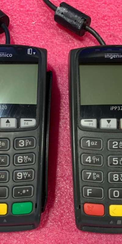 Lot of 2 Ingenico iPP320 POS PIN Pads w/ Power Supply, Cable Tested