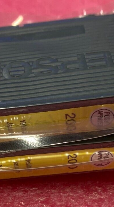 Lot Of 2 Epson DuraBrite Ultra 200 Yellow Ink Cartridges Factory Sealed