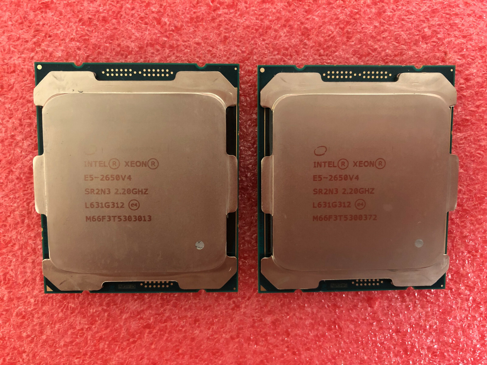 Matched Pair 2x Intel Xeon E5-2650 v4 12-Core 2.2GHz SR2N3 LGA2011-3 CPU