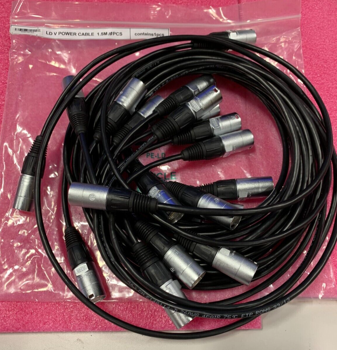 Lot 10 L-Com Cat5e RJ45 Patch Cables 26AWG 4PR CM TIA/EIA-568-B.2